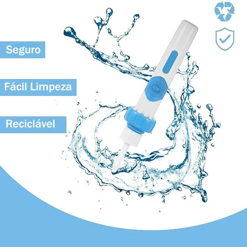 C-ear Limpa ouvidos elétrico sem fio, vibração segura e indolor, conjunto sugador de limpeza de ouvidos de silicone, remoção de cera para crianças e adultos